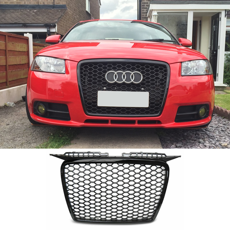 Audi A3 8P 2005-2008 Glossy Black Grille RS Look